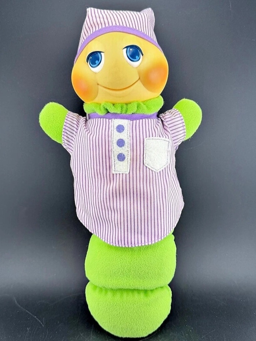 Vintage 1984 Hasbro Glo Worm Plush Toy Nightlight Glow No Sound